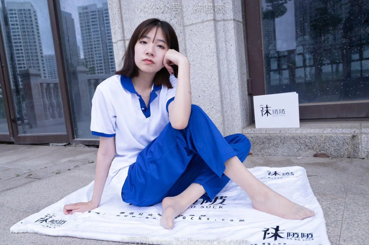[BoBoSocks袜啵啵]NO.022 小甜豆-校服、贝壳头、白棉袜、肉丝 [140P]插图9